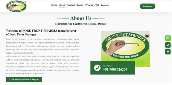 FORE FRONT PHARMA | manufacturer of Drop Point Syringes